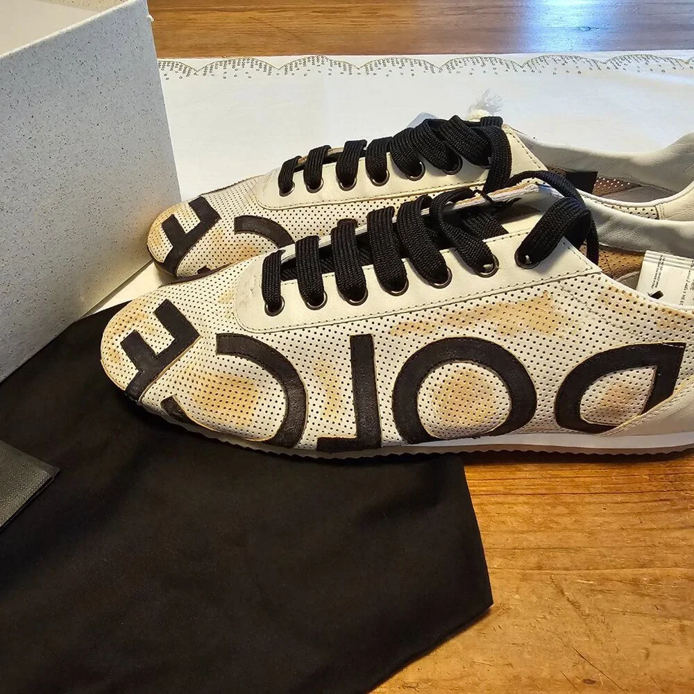 Dolce & Gabbana SNK Men's Leather Sneakers - Picture 6 of 9